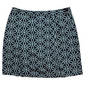 EP Pro Black and Mint Green Geometric Print Mini Golf Skort Size 12 EUC